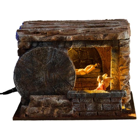 copy of Sepolcro illuminato cm 37x32x21 h per presepe Mondo