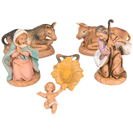 Nativity 5 subjects 6.5 cm Fontanini