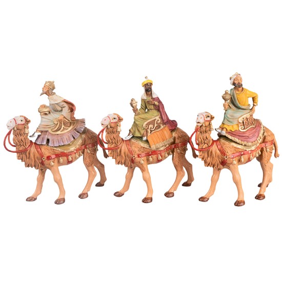 Three Wise Men on camel series 10 cm Fontanini for Nativity World