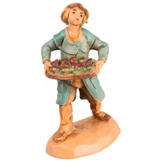 Boy with basket 6.5 cm Fontanini