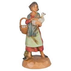 Woman with goose 6.5 cm Fontanini