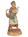 Woman with goose 6.5 cm Fontanini