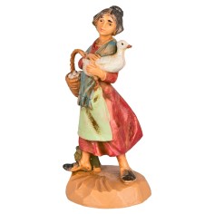 Mujer con ganso 6,5 cm Fontanini 2
