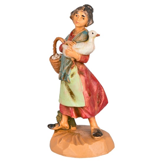 Woman with goose 6.5 cm Fontanini