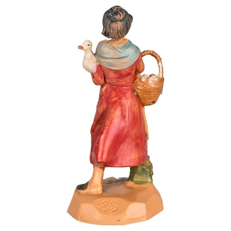 Woman with goose 6.5 cm Fontanini