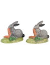 Set 2 conigli per statue da 10 cm per presepe Mondo Presepi