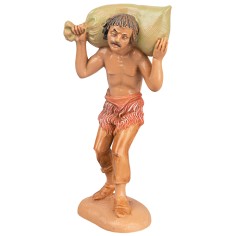 Uomo con sacco 10 cm Fontanini per presepe Mondo Presepi