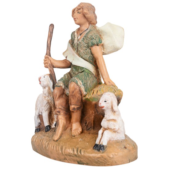 Pastorcilla con ovejas 9,5 cm Fontanini