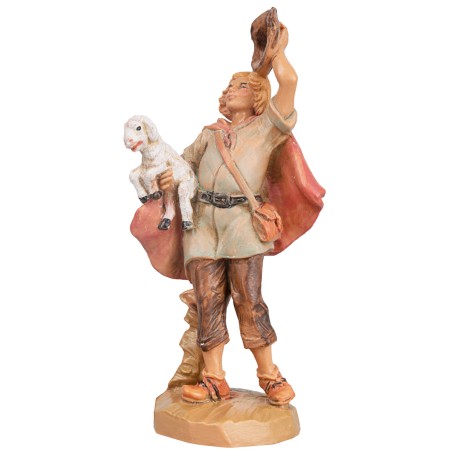 Pastor with hat and pecora 9.5 cm Fontanini