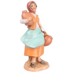 Donna con brocche 9,5 cm Fontanini per presepe Mondo Presepi