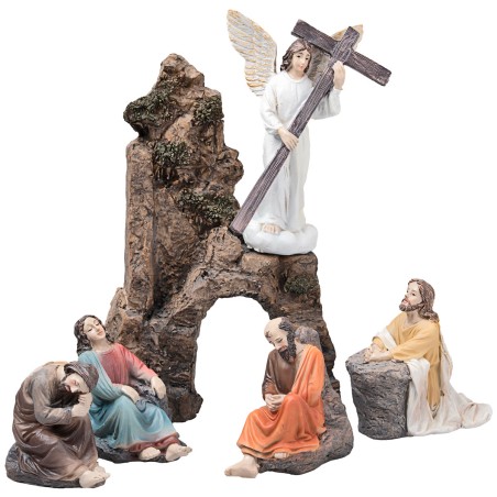 Oración en el huerto de Getsemaní 10 cm en resina estatua