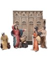 Cacciata dei mercanti dal tempio 10 cm in resina statue pasquali