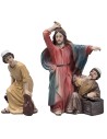 Expulsión de los mercaderes del templo 10 cm en resina estatuas