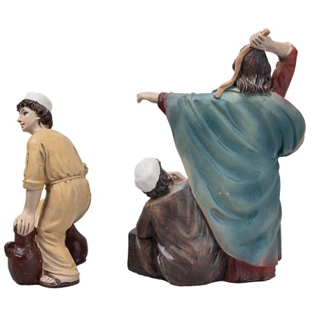 Expulsion of the merchants from the temple 10 cm resin statues