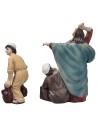 Expulsión de los mercaderes del templo 10 cm en resina estatuas