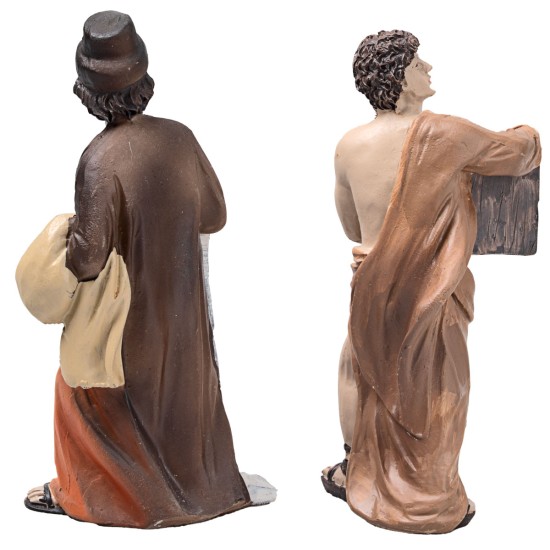 Expulsión de los mercaderes del templo 10 cm en resina estatuas