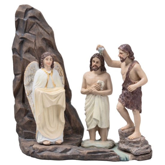 Bautismo de Jesús 10 cm en resina figuras pascuales