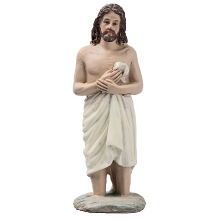 Battesimo di Gesù 10 cm in resina statue pasquali per presepe