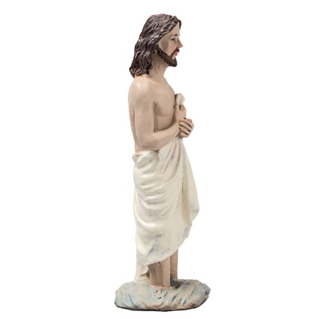 Baptism of Jesus 10 cm in resin Easter statues for nativity scene