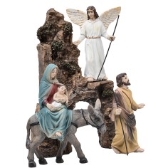 Flight into Egypt 10 cm in resin Easter figurines for nativity scene 2