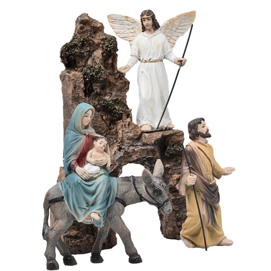 Fuga in Egitto 10 cm in resina statuine pasquali per presepe