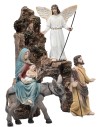 Huida a Egipto 10 cm en resina figuras de Pascua para belén