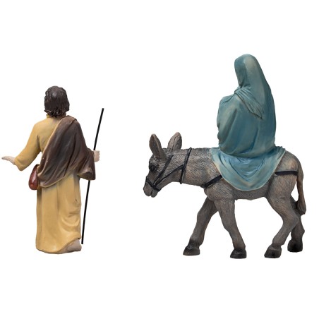 Huida a Egipto 10 cm en resina figuras de Pascua para belén
