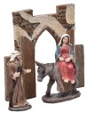 Viaje de María y José a Belén 10 cm en resina estatuas