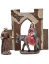 Journey of Mary and Joseph to Bethlehem 10 cm resin statues
