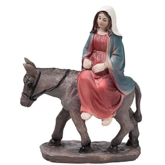 Viaje de María y José a Belén 10 cm en resina estatuas