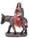 Viaggio Maria e Giuseppe a Betlemme 10 cm in resina statue