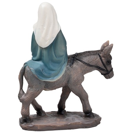 Viaggio Maria e Giuseppe a Betlemme 10 cm in resina statue