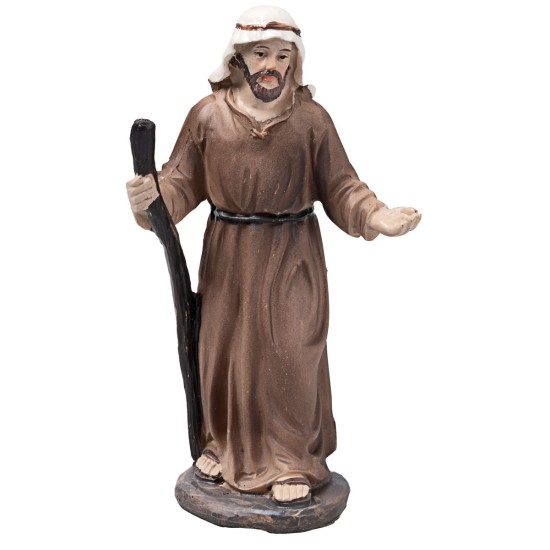 Viaggio Maria e Giuseppe a Betlemme 10 cm in resina statue