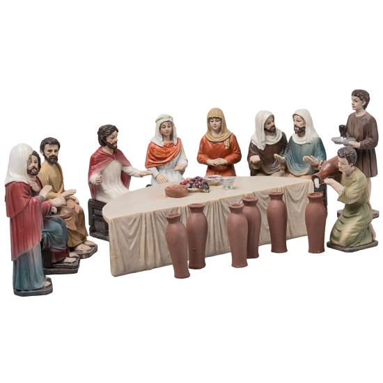 Transformation of water into wine 10 cm in resin Easter statues