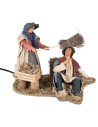 Woman hitting husband series 30 cm in motion for nativity scene