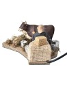 Man milking cow series 10 cm in motion for Mondo nativity scene