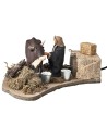 Man milking cow series 10 cm in motion for Mondo nativity scene