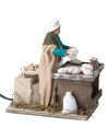 Woman kneading dough series 15 cm in motion for Mondo nativity scene