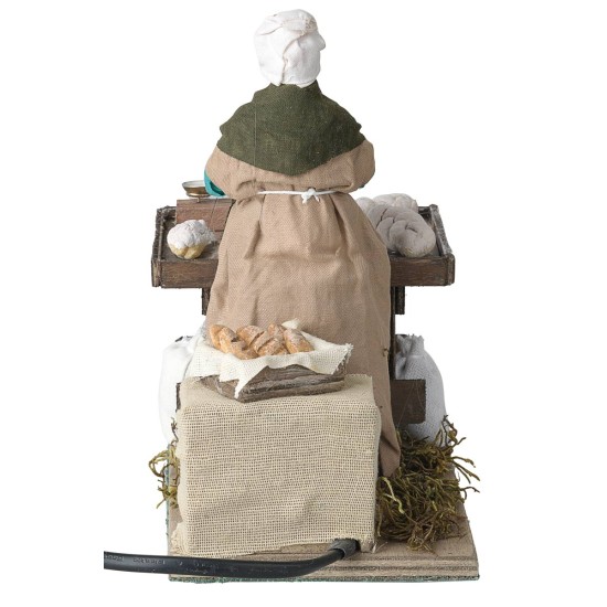 Woman kneading dough series 15 cm in motion for Mondo nativity scene
