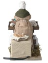 Donna che impasta serie 15 cm in movimento per presepe Mondo