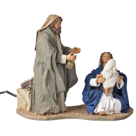 Natividad con niño en brazos 24 cm en movimiento para belén