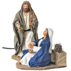 Natividad con niño en brazos 24 cm en movimiento para belén 2