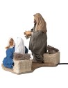 Natività con bimbo in braccio 24 cm in movimento per presepe