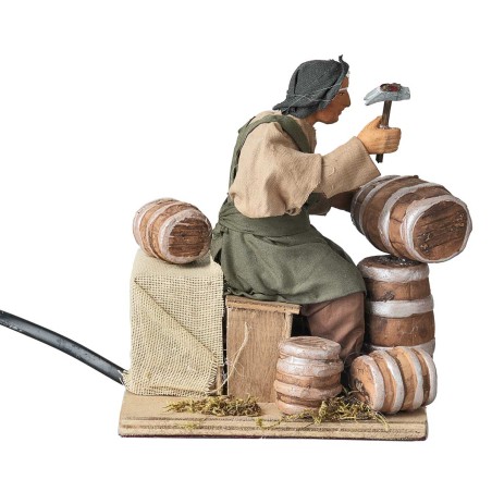 Hombre que arregla barriles serie 14 cm en movimiento
