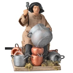 Olla serie 14 cm en movimiento para belén Mondo Presepi