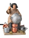Pentolaio serie 14 cm in movimento per presepe Mondo Presepi