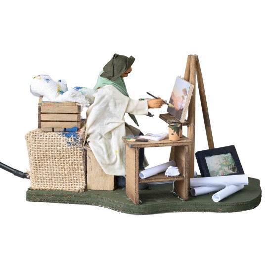 Pittore serie 12 cm in movimento per presepe Mondo Presepi