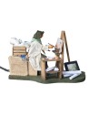Pittore serie 12 cm in movimento per presepe Mondo Presepi