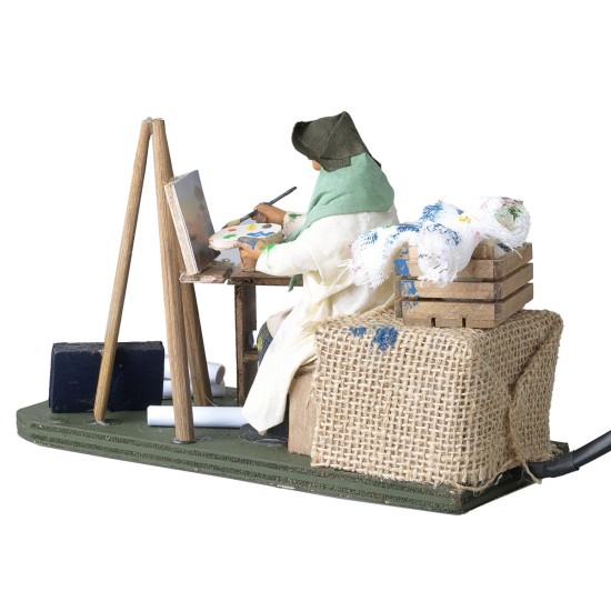 Pittore serie 12 cm in movimento per presepe Mondo Presepi