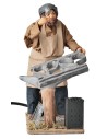 Blacksmith with fire effect 24 cm moving for nativity scene